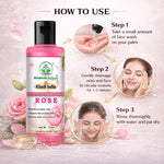 Bhudevam Naturals Khadi Rose Face Wash Gentle Herbal Face Cleanser for Soft & Glowing Skin- 420ML (Pack of 2)