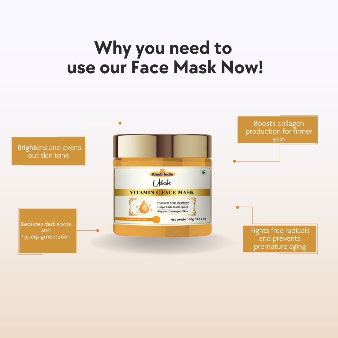 Khadi Herbal Vitamin C Face Pack (100gm Each)