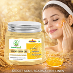 Bhudevam Naturals Khadi Wheatgerm Aloe Vera Gel for Face & Hair – Hydrating, Nourishing & Skin Brightening- 200GM
