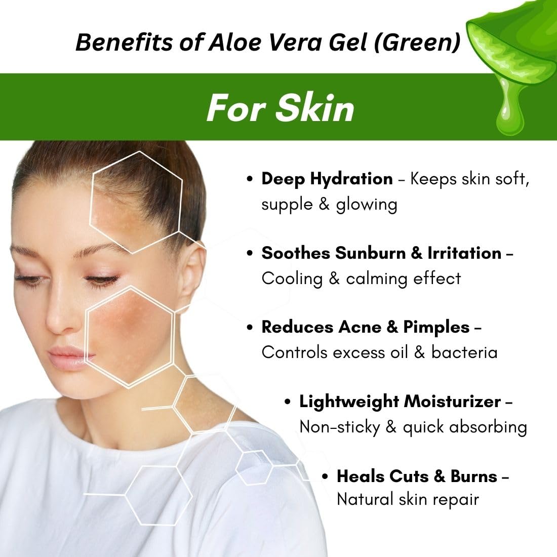 Bhudevam Naturals Khadi Aloe Vera Gel Green for Skin & Hair Care | Cooling Skin Gel for Moisturizing, Sunburn Relief, Acne Control & Healthy Hair Care- 200GM