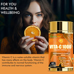Vitaminnica Vita C 1000mg - Advanced Immune Support & Antioxidant, 60 Capsules