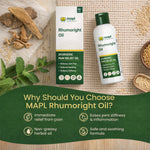 MAPL Rhumoright Pain Oil | Ayurvedic Relief for Joint, Muscle & Arthritis Pain | Reduces Inflammation & Stiffness | 50 ml