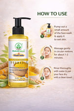 Bhudevam Naturals Khadi Turmeric Face Wash – Fights Acne, Reduces Pimples & Adds Radiance- 420ML (Pack of 2)