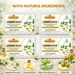 Bhudevam Naturals Khadi Jasmine Bath Soap for Moisturizing, Skin Nourishment & Long Lasting Fragrance - 500GM (Pack of 4)