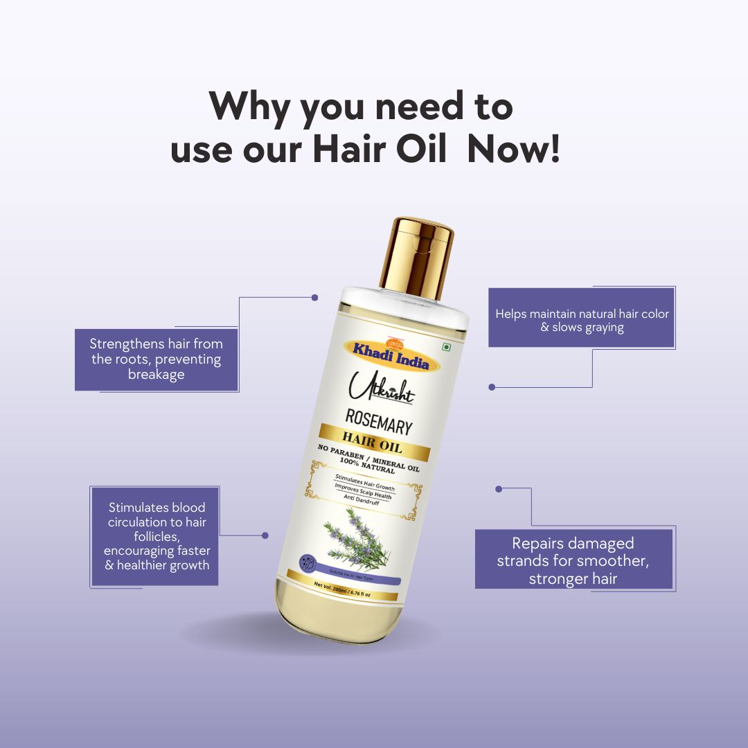 Utkrisht Khadi Rosemary Hair Oil (200ml)