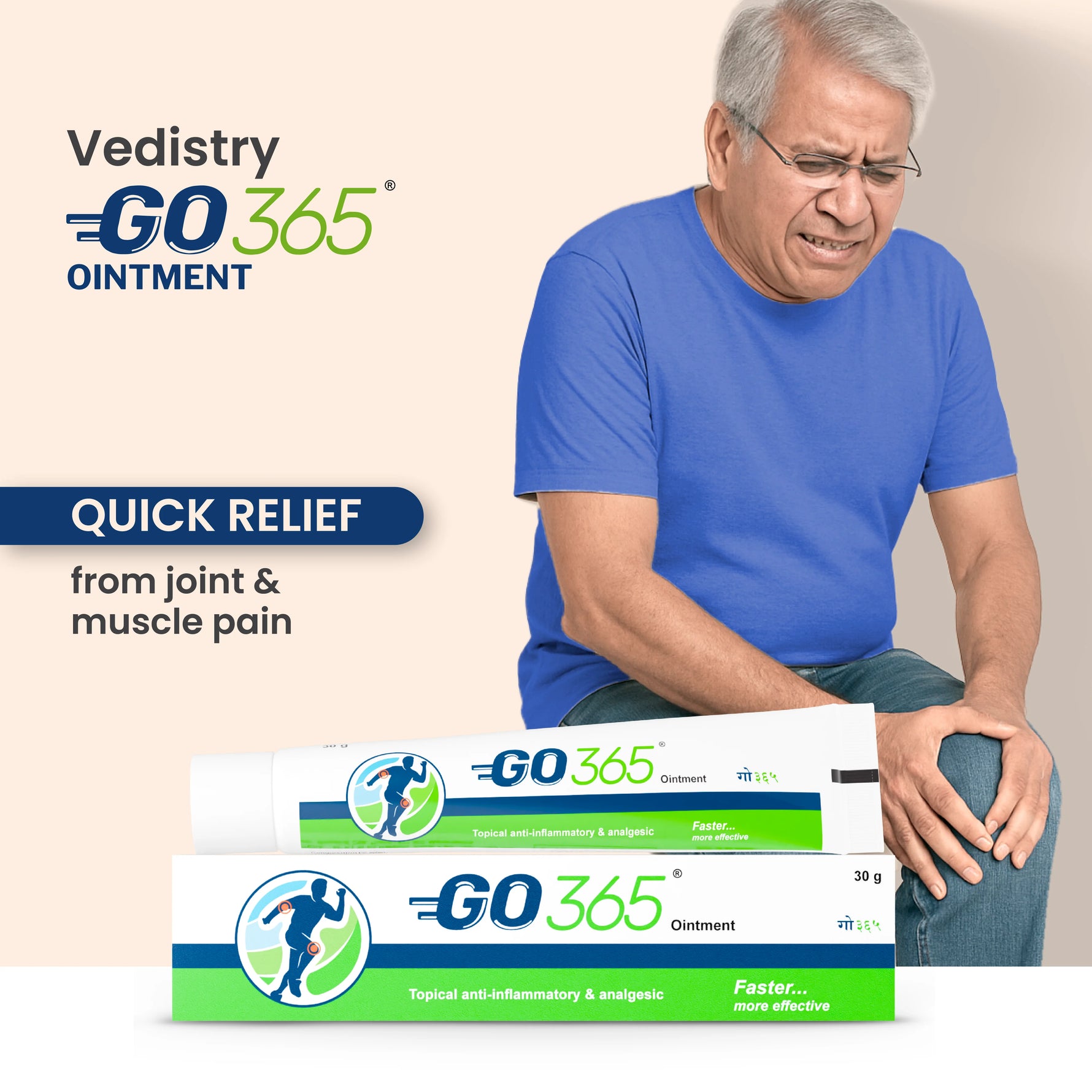 Vedistry Go365 Joint Care Kit (Tablets + Ointment)- 100% Natural Shallaki, Curcumin & Wintergreen Oil Kit