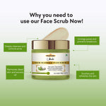 Khadi Neem & Tea Tree Face Scrub | Exfoliating Scrub for Oily & Acne-Prone Skin | Helps Remove Dead Skin, Dirt & Excess Oil | Pore Cleansing & Blemish Care | Herbal Ayurvedic Formula for Clear & Fresh-Looking Skin | 100 gm