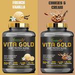 Vitaminnica Vita Gold 100% Whey Protein Powder - Cookies & Cream, 5 Lbs, 75 Servings