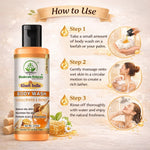 Bhudevam Naturals Khadi Sandalwood Honey Shower Gel, Natural Body Wash for Soft, Smooth & Healthy Skin- 210ML