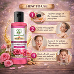 Bhudevam Naturals Rose Geranium Spa Therapy Massage Oil for Muscle Relaxation, Skin Care & Deep Hydration- 210ML