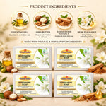 Bhudevam Naturals Khadi White Musk Soap – Luxury Fragrance Bath Soap for Soft & Smooth Skin- 500GM (Pack of 4)