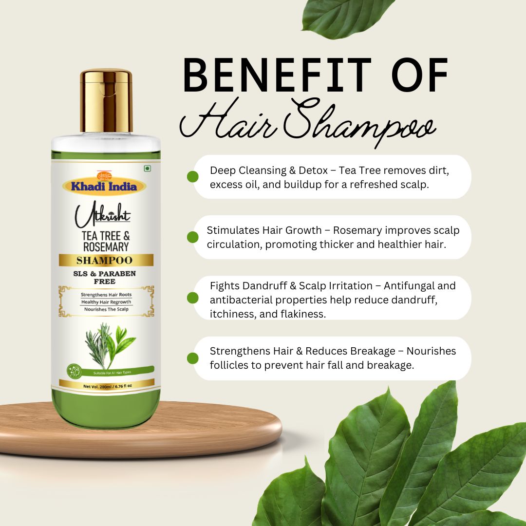 Utkrisht Khadi Tea Tree & Rosemary Shampoo (200ml)