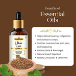 Khadi Ajwain Essential Oil | Pure & Natural Ajwain Oil for Body & Wellness Care | Herbal Essential Oil for Digestive Wellness, Massage & Relaxation | Aromatherapy Oil | 15 ml