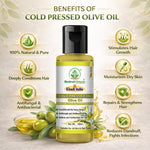 Bhudevam Naturals Khadi Extra Virgin Cold Pressed Olive Oil – Pure Natural Oil for Skin & Hair Care- 100ML