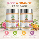Bhudevam Naturals Khadi Rose & Orange Face Pack for Skin Brightening & Glow- 100GM (Pack of 2)