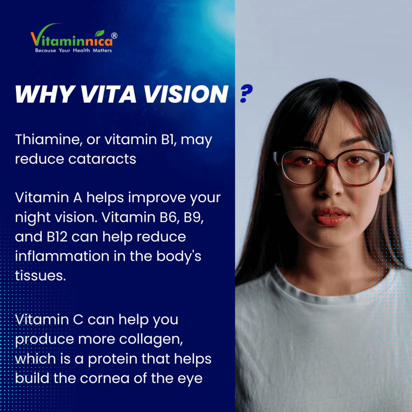 Vitaminnica Vita Vision Capsules - Digital Blue Light Shield & Eye Strain Support, 60 Count