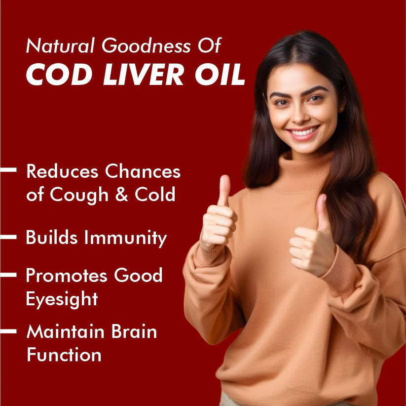 Vitaminnica Cod Liver Oil Softgels - Omega-3 EPA/DHA with Vitamins A & D3, 60 Count