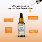 Khadi Vitamin C Face Serum | Brightening Serum for Glowing-Looking Skin & Dark Spot Care | Anti-Ageing Facial Serum with Natural Antioxidants | Lightweight & Non-Sticky | All Skin Types | 30 ml