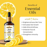Khadi Lemon Essential Oil | Pure & Natural Lemon Oil for Face & Skin Care | Essential Oil for Oily & Acne-Prone Skin | Brightening & Refreshing Aromatherapy Oil | 15 ml