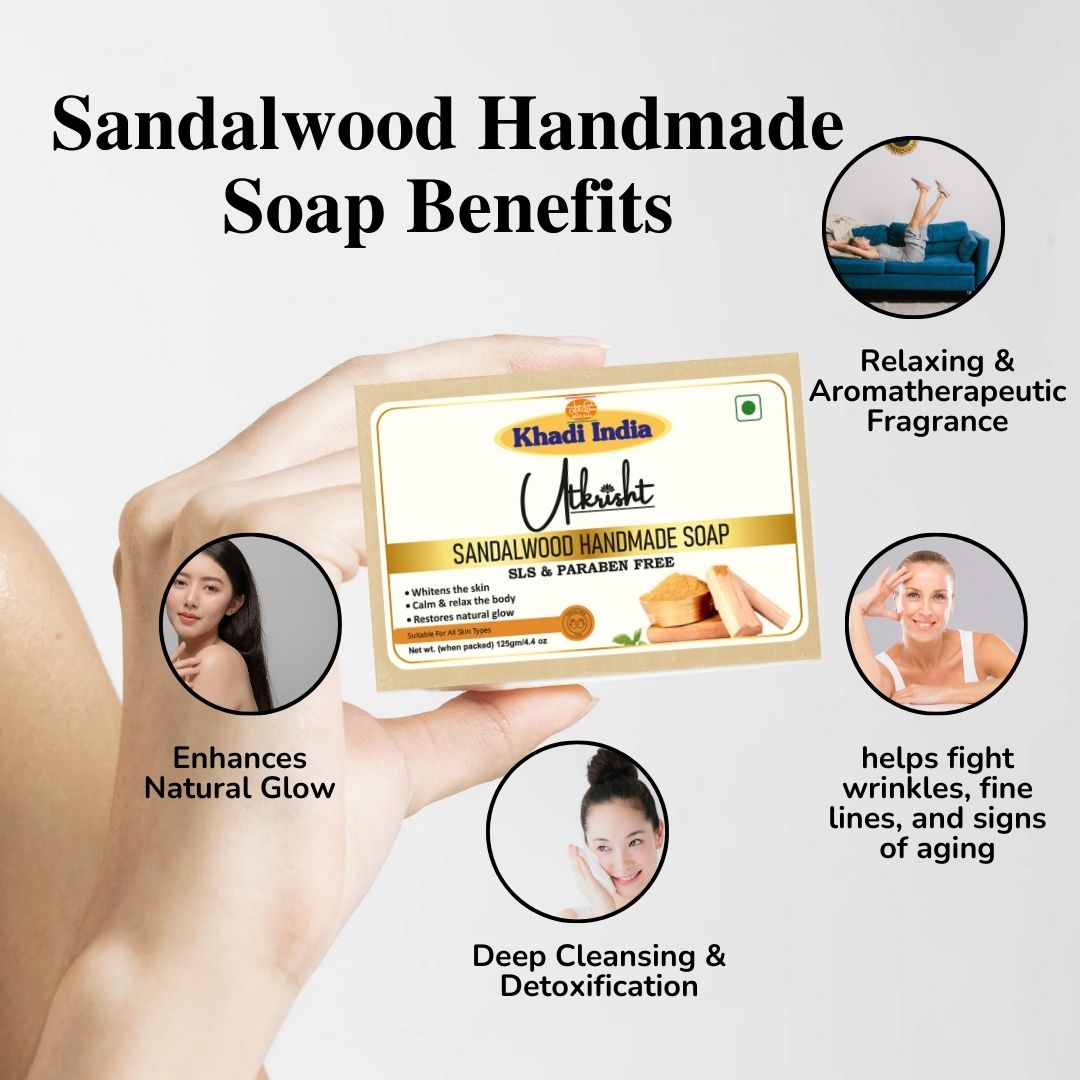 Utkrisht Khadi Sandalwood Soap (125g)