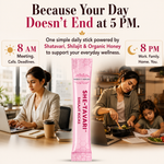Herbs O' Shrubs She-Tavari Shilajit Kicks | Ayurvedic Women Wellness Supplement with Shatavari, Shilajit, Saffron, Honey & Strawberry | Supports Hormonal Balance, Energy, Mood & Vitality, 5 Sticks