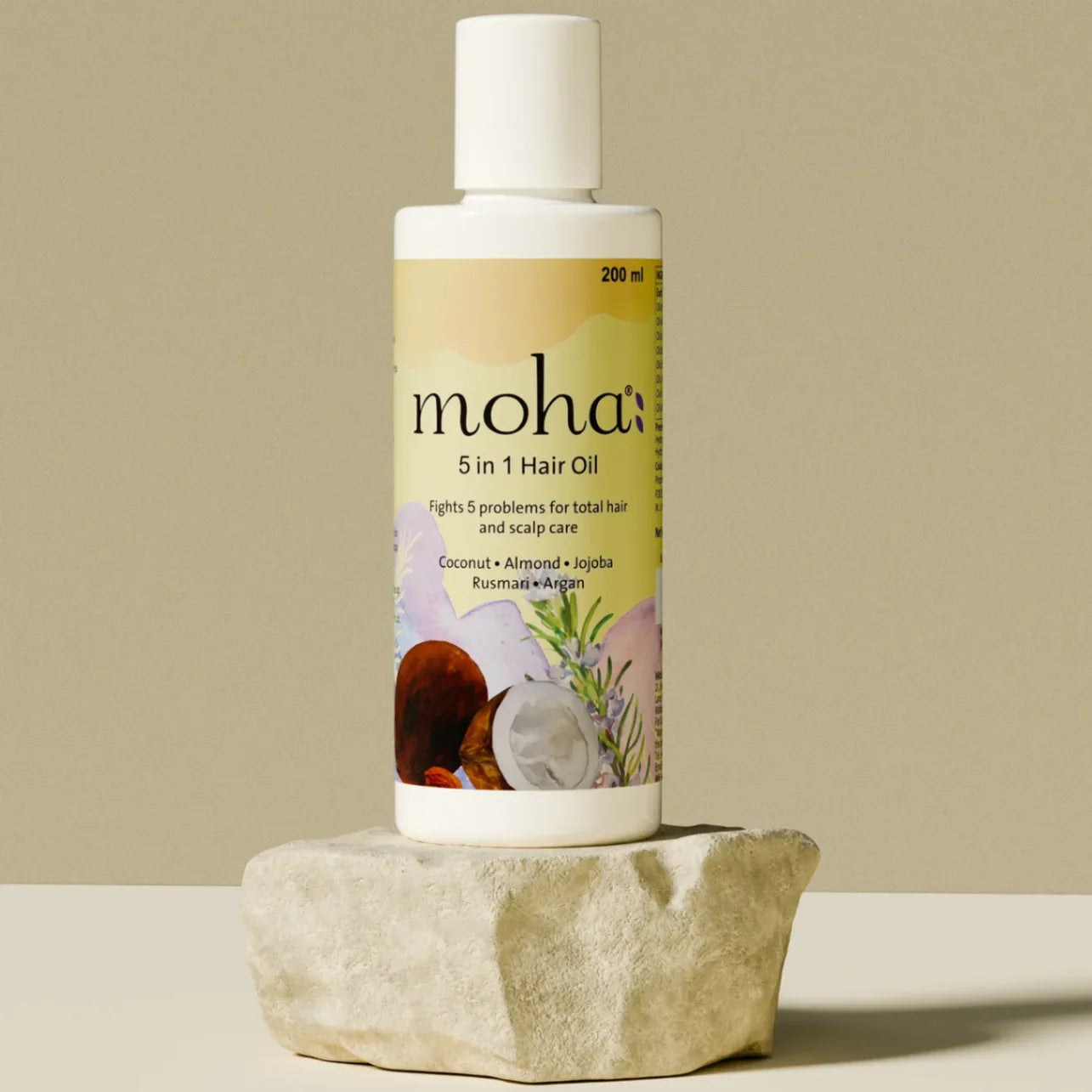 Moha: 5-in-1 Hair Oil (200ml) - Ayurvedic Hair Growth Oil for Hairfall Control & Dandruff