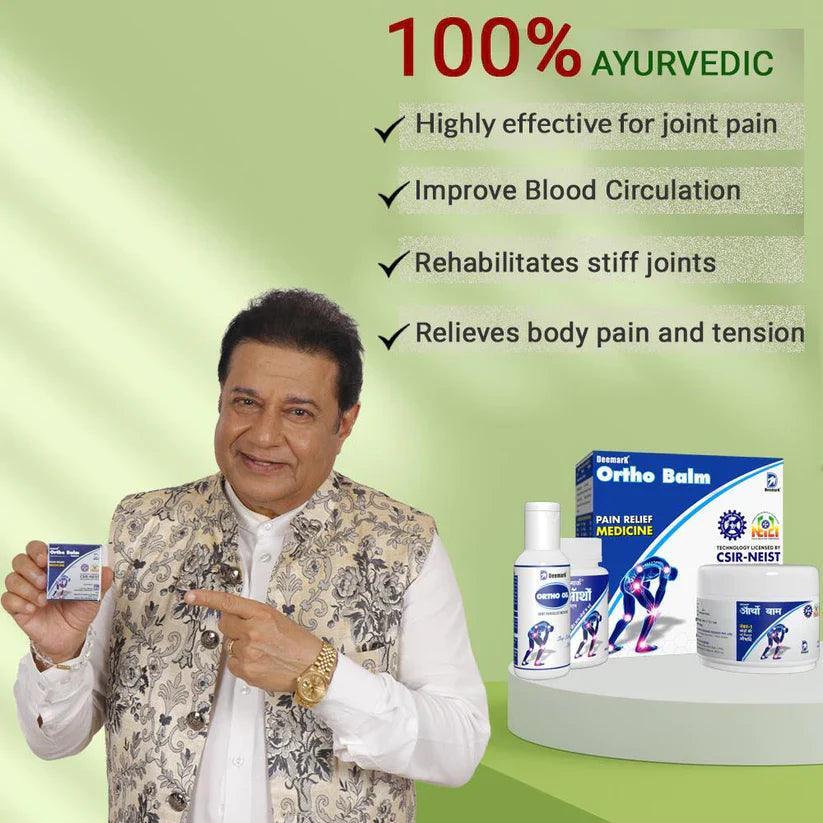 Deemark Ortho Balm & Oil Pain Relief for Joint and Muscle Pain (50gm Balm & 100ml Oil) - (Pack of 3)