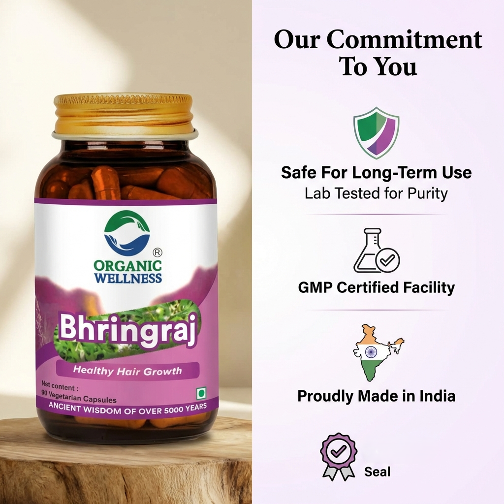 Organic Wellness Bhringraj Capsules -  90 Vegetarian Capsules