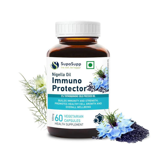 Sri Sri SupaSupp Nigella Oil Immuno Protector Capsules | 60 Veg Cap, 500mg