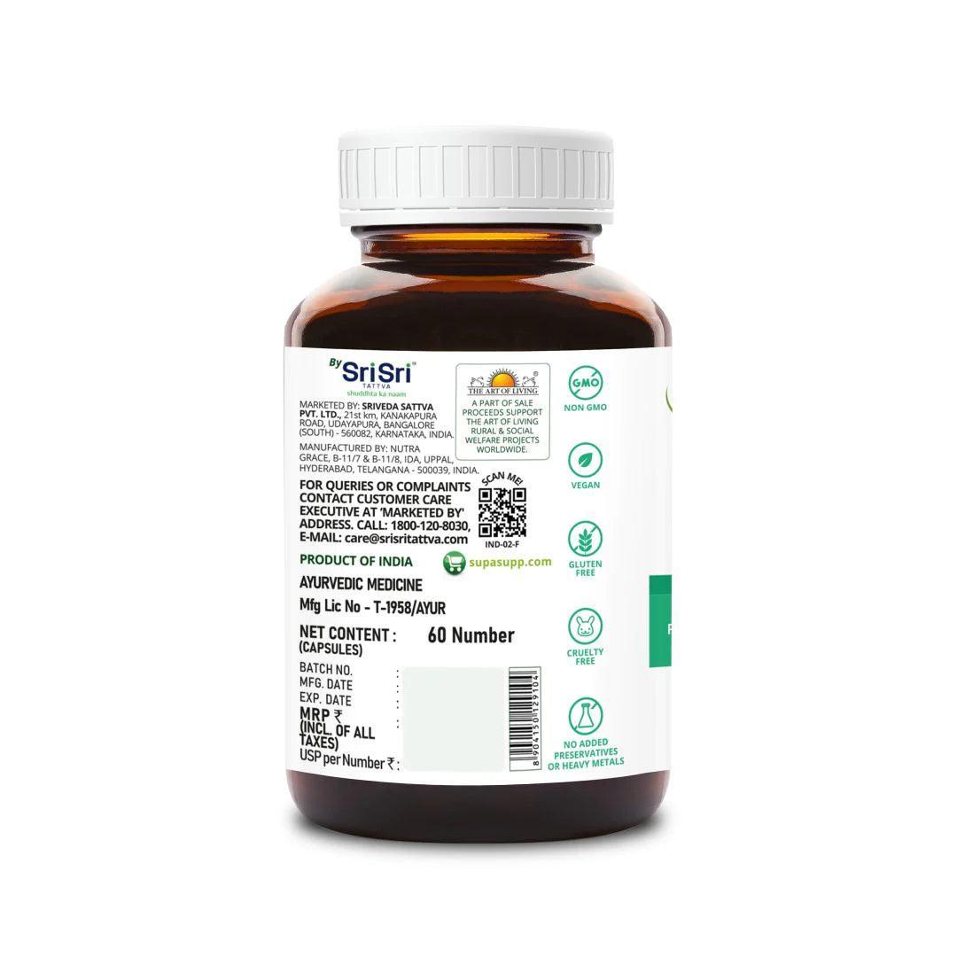 Sri Sri Tattva SupaSupp Moringa Oil Vegetarian Capsule Super Food Extract, for Rejuvenation Fitness, - 60 Capsules