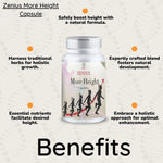 Zenius More Height Capsules - Long Look Capsules for Height Increase and Growth Enhancement - 60 Capsules