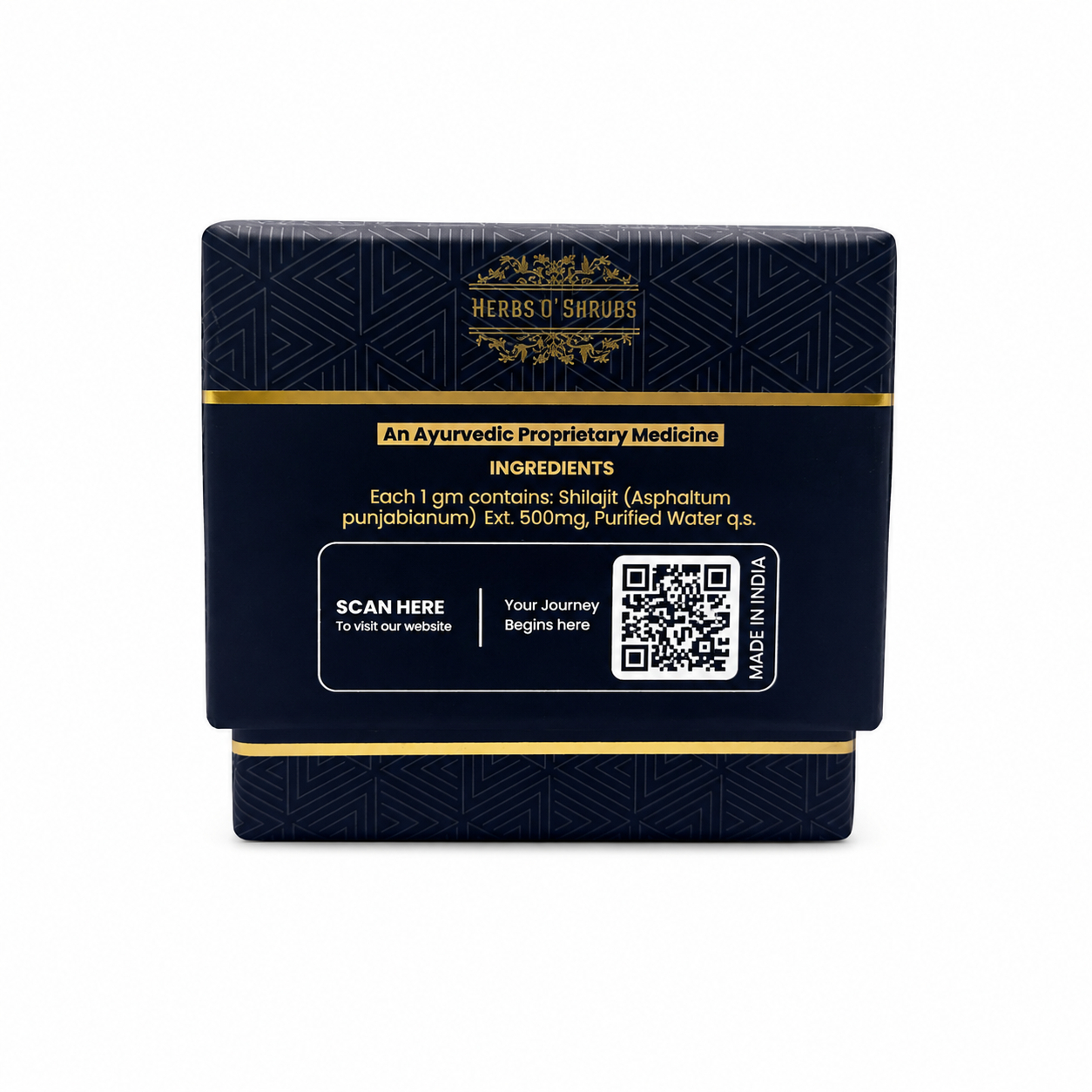 Herbs O' Shrubs Shilajit Pro Snap Sachet | Ayurvedic Resin for Energy, Strength, Stamina & Vitality | Fulvic Acid & Minerals | Instant On-the-Go Male Wellness, 30 Sachets