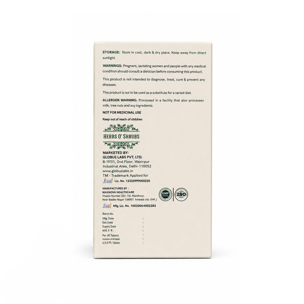Herbs O’ Shrubs GutSort | Ayurvedic Gut Health Tablets | Digestive Enzymes With Triphala, Spirulina, CoQ10, Jaiphal | Supports Good Digestion System , Immunity & Energy | Gut Cleanse Detox Supplement, 30 Tablets