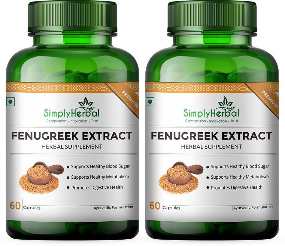 Simply Herbal Fenugreek Extract Vegetarian Capsules - 60 Veg Capsules