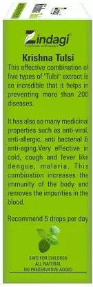 Zindagi Krishna Tulsi -  Immunity Booster Drop - Panch Tulsi Extract (Pack of 2) Each 30 ml