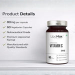 Pure Nutrition Liposomal Vitamin C 80mg (70%), 60 Capsules | Antioxidant & Immune Support