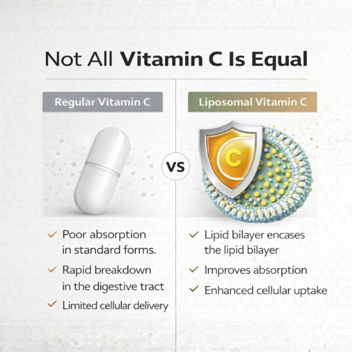 Pure Nutrition Liposomal Vitamin C 80mg (70%), 60 Capsules | Antioxidant & Immune Support
