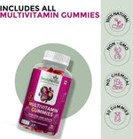 Simply Herbal Multivitamin Gummies Strawberry with 16 Vitamins and Minerals for Growth  – 30 Gummies