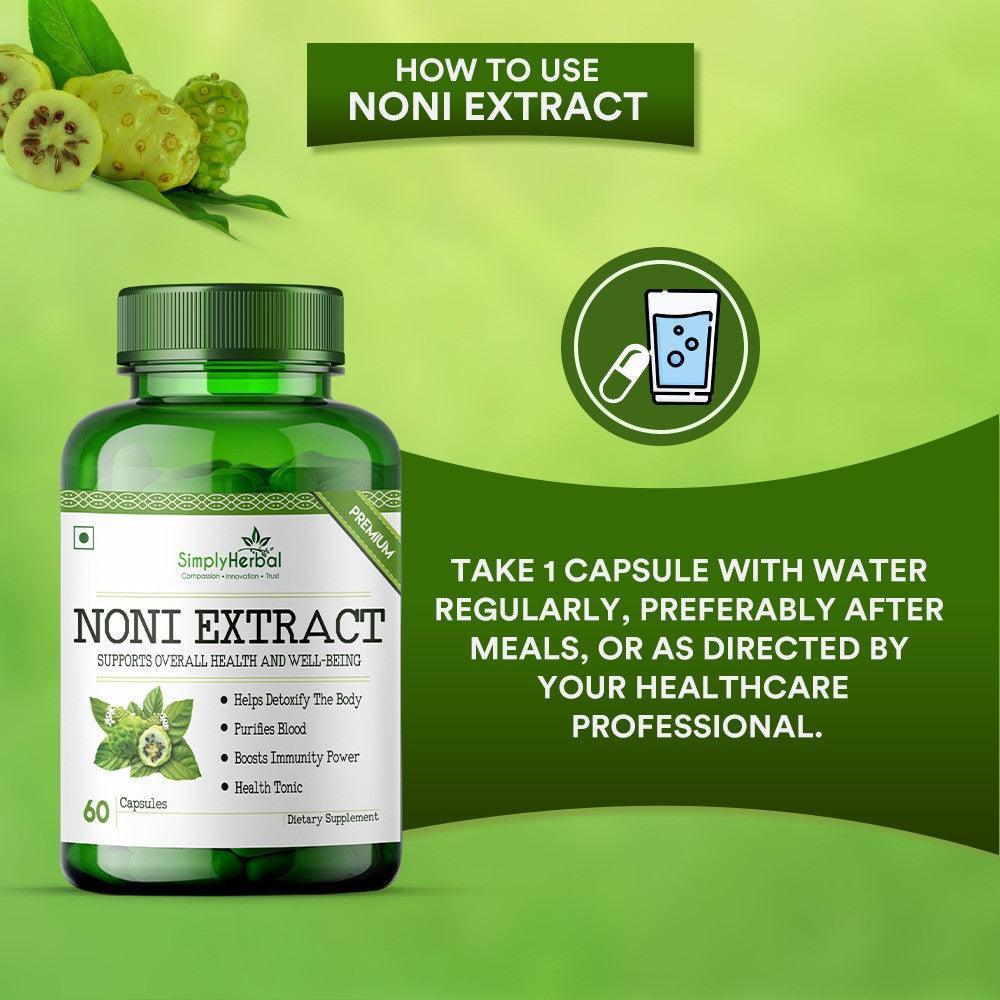 Simply Herbal Noni Extract Vegetarian Capsules - 60 Capsules ( Pack of 3)