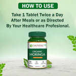 Pure Nutrition Organic Moringa 1200mg - 60 Tabets| Rich in Antioxidants, Vitamins & Minerals | Supports Healthy Digestion, Immunity, Energy Levels & Detox | Superfood Supplement for Men & Women