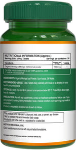 Pure Nutrition Organic Moringa 1200mg - 60 Tabets| Rich in Antioxidants, Vitamins & Minerals | Supports Healthy Digestion, Immunity, Energy Levels & Detox | Superfood Supplement for Men & Women