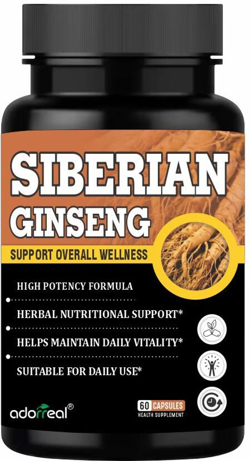 Adorreal Siberian Ginseng Capsules | 60 Capsules