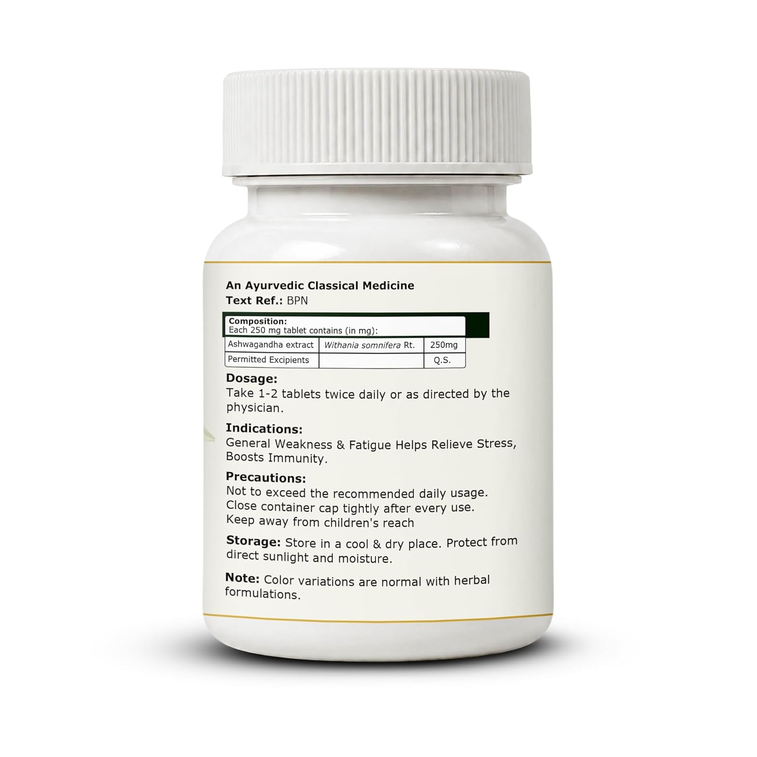 Pure Nutrition Ashwagandha Supplements (250mg | 90 Tablets)