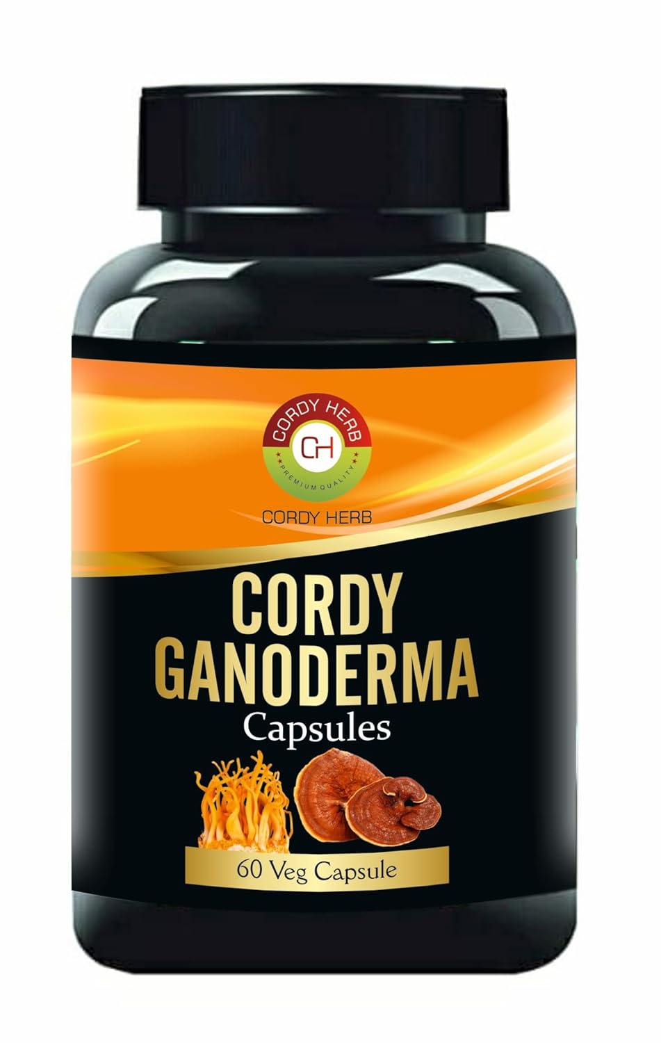 Cordy Herb Cordy Ganoderma Veg Capsule - Cordyceps & Reishi Mushroom (60 Veg Capsules)