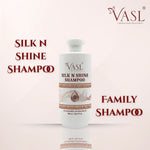 Vasl Silk n Shine Shampoo 500ml - Gloss Boosting Smoothing Hair Wash