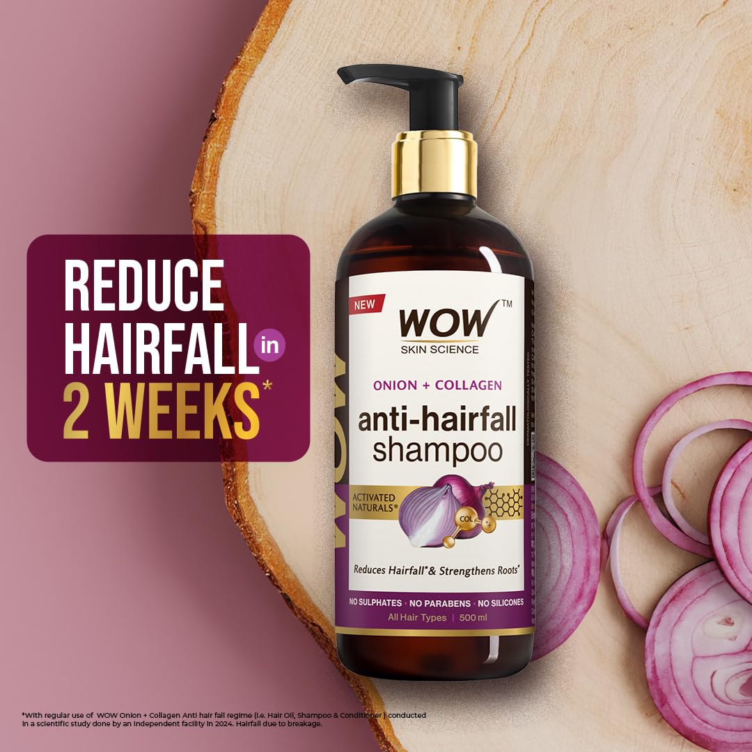 Wow Skin Science Red Onion Black Seed Oil Shampoo - 500ml