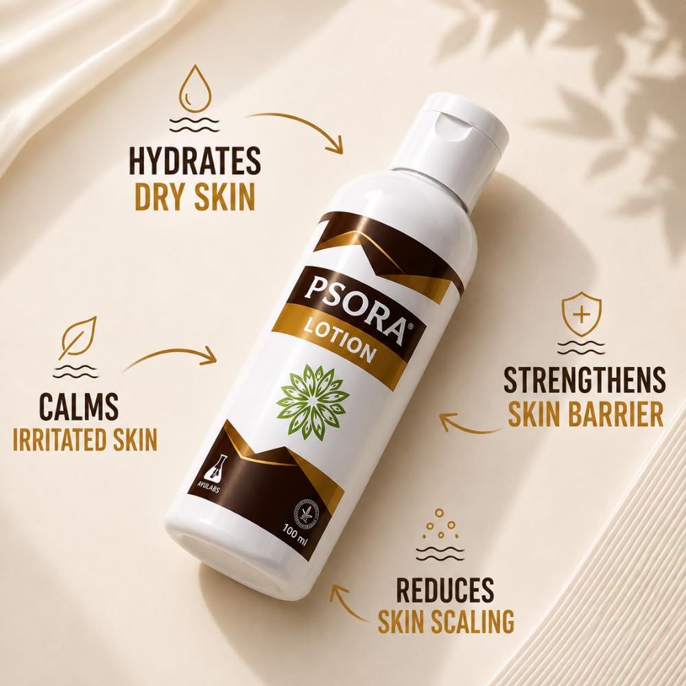 Ayulabs Psora Lotion | For Psoriasis, Eczema & Scaling Skin Relief | Pack of 2 (100 ml each)