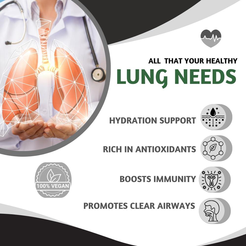 Pure Nutrition Lung Detox Capsule with Vitamin C 800mg For Respiratory Care