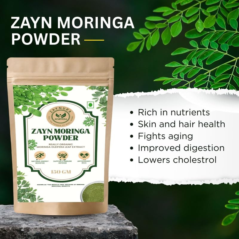 Zaynura Ayurveda Premium Organic Moringa Powder