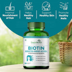 Simply Herbal Biotin 10000mcg Capsule With Keratin & Amino Acids for Hair, Skin & Nails (90 Capsules)